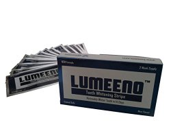 Lumeeno™ Professional Strength Double Elastic Gel Teeth Whitening Strips 28 Count – 14 Day Supply + Bonus Shade Guide Advanced New Formula By Lumeeno™