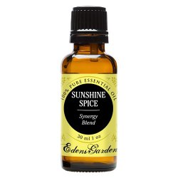 Sunshine Spice Synergy Blend Essential Oil by Edens Garden (Balsam, Camphor, Cinnamon Bark, Cinnamon Leaf, Eucalyptus and Sweet Orange)- 30 ml