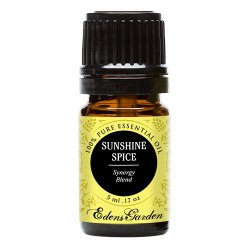 Sunshine Spice Synergy Blend Essential Oil by Edens Garden (Balsam, Camphor, Cinnamon Bark, Cinnamon Leaf, Eucalyptus and Sweet Orange)- 5 ml