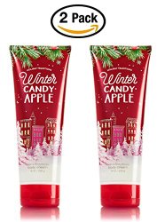 Winter Candy Apple Ultra Shea Triple Moisture Cream Body Lotion – Set of 2 – Bath and Body Works Holiday Traditions