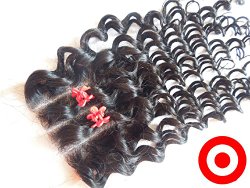 4″*4″ 3 way Part Lace Closure Bleached Knots Ppilippines Virgin Human Hair Deep Wave Natural Colour (trademark:DaJun)