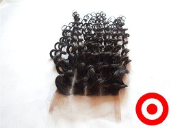 4″*4″ Lace Closure Bleached Knots 3 Part Cambodian Virgin Human Hair Deep Wave Natural Colour (trademark:DaJun)