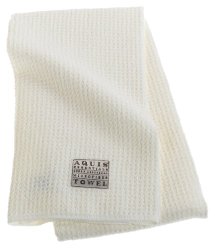 Aquis Microfiber Hair Towel, Waffle, White (19 x 39-Inches)