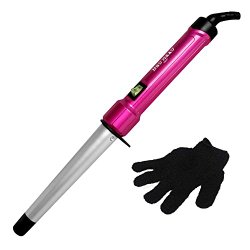 Bed Head Bh318 Curli Pops Tourmaline Ceramic Tapered Curling Iron, 1 Inch, Pink