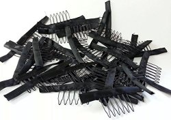 Drasawee 10/20/30/50 /100 Pieces One Bag Wig Combs For Your Lace Cap More Convenient Safe And Stable Black 10 Pieces