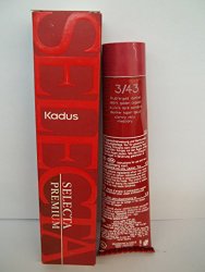 Kadus Selecta Premium Permanent Cream Hair Coloring Cream – 2 Fl. Oz. Tube – 3/43 Dark Golden Copper