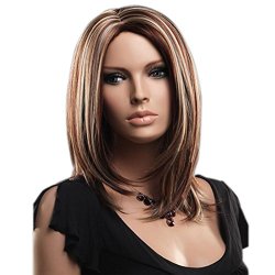 Kamo New Stylish Women & Girls Sexy Straight Fashion Wig Heat Resistant Synthetic Replacement Wigs + Wig Cap