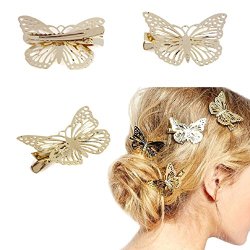 Meily® Golden Butterfly Hair Clip Headband Hair Accessories
