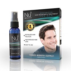 NuNutrients Advanced Hair Regrowth Treatment for Men – Easy-to-use Spray Bottle (One Bottle – 2 FL Oz)