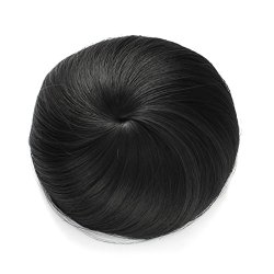 OneDor® Synthetic Hair Bun Extension Donut Chignon Hairpiece Wig (1B-Off Black)