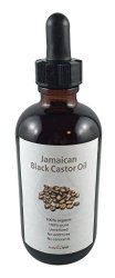 Organic Jamican Black Castor Oil in Glass Droper Unrefine No Additive No Fragrace No Colorant – 4 oz