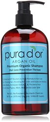 Pura d’or Hair Loss Prevention Premium Organic Shampoo, Brown and Blue, 16 Fluid Ounce