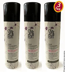 Root Concealer (Black/Dark Brown) 2oz by Style Edit ® Instantly Covers Gray Hair Between Color Services! Factory Fresh with E-Commerce Authenticity Code! (3 PACK)