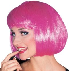 Rubie’s Costume Hot Pink Super Model Wig, Hot Pink, One Size