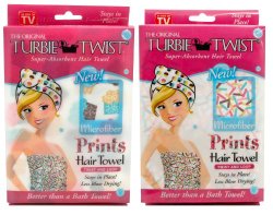 Turbie Twist Microfiber Super Absorbent Hair Towel (2 Pack) Cupcakes / Sprinkles