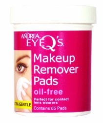 Andrea Eye Q’s Oil-free Eye Makeup Remover Pads, 65-Count (Pack of 3)