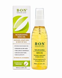 B.O.N Skincare Nourishing Skin Oil All Natural Toning Blend To Help Reduce Stretch Marks During Pregnancy Spray Bottle, 3.38 fl. oz.