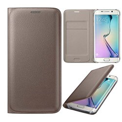Galaxy S6 Edge Case,AutumnFall® Luxury Flip Leather Case Cover for Samsung Galaxy S6 Edge (A)