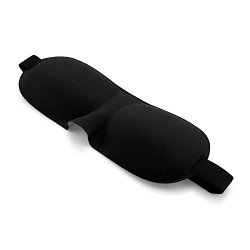 GEARONIC TM 3D Soft Eye Sleep Mask Padded Shade Cover Travel Relax Sleeping Blindfold – Black