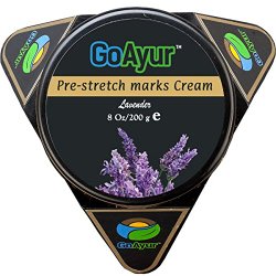 GoAyur Lavender Ayurvedic Pre Stretch Marks Cream – 6 oz. Natural stretch marks prevention & Herbal moisturizing cream, 100% Herbal Actives, Natural Fragrance.
