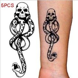Harry Potter Death Eaters Dark Mark Tattoos (5pcs) for Cosplay Accessories and Dancing Party