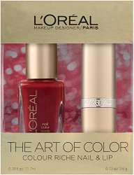 L’Oreal Paris  Art of Color Holiday Kit, with Colour Riche Lip and Nail
