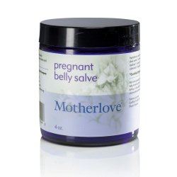 Motherlove Pregnant Belly Salve to Prevent Stretch Marks with Certified Organic Shea Butter and Beeswax, 4oz Glass Jar