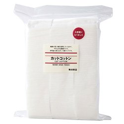 MUJI Japan 2015 Autumn Latest ver. Facial Cut Cotton 65×50mm (165 Sheets) [Ship from Japan]
