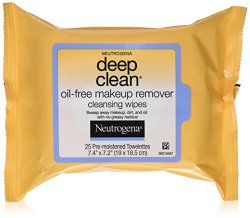 Neutrogena Deep Clean Makeup Removers, Makeup Remover Cleansing Wipes, 25-Count (Pack of 6)