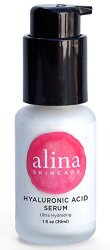 NEW. FINEST GRADE HYALURONIC ACID. Alina Skin Care Hyaluronic Acid Ultra Moisturizing Serum with macadamia seed oil, apple extracts and linoleic acid