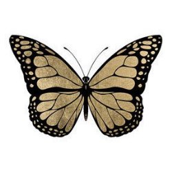 Orginal Fashiontats Metallic Gold Jewelry Temporary Tattoos – Monarch Butterfly