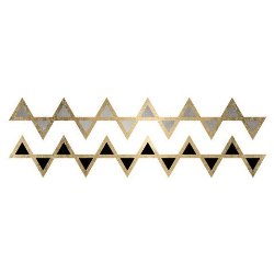 Orginal Fashiontats Metallic Gold Jewelry Temporary Tattoos – Multi Triangle Bracelets