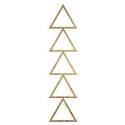 Orginal Fashiontats Metallic Gold Jewelry Temporary Tattoos – Outlined Trianles