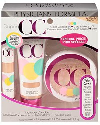 Physicians Formula Super CC Color-Correction and Care Makeup Kit, Light/Medium, 1.64 Ounce