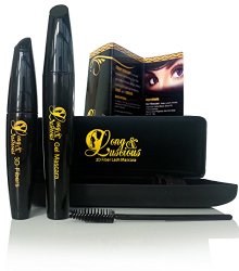 Best 3D Fiber Lash Mascara by Long & Luscious – Get the Eyelash Extensions or Fake Eyelashes Look with this Beauty Cosmetics Mascara Set