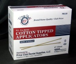 Value-Pack 2,000 x 6″ (Inches) Cotton-Tipped Applicator / Cotton swab / Q-Tips