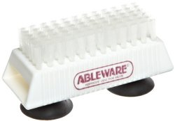 Ableware 753490211 Nail Brush with Suction Cup Base