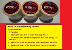 Artcollectibles India 3 Spools Griffin Eyebrow Cotton Threading Thread Antiseptic Facial Hair Remover