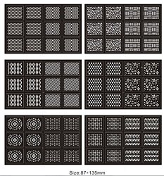 Ejiubas 12 Pcs 24 Different Designs Easy Nail Art Nail Vinyls Nail Stencil Sheets Stencil Stickers Set