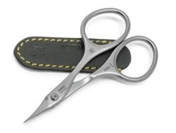 FINOX stainless tower point cuticle scissors in matte. Made by GERManikure in Solingen, Germany