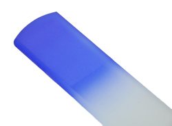 Genuine Czech Cobalt Blue Crystal Glass 6 1/4 inch Spa Bar Slab Foot File