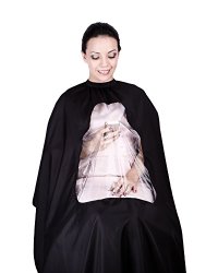 hiLISS Transparent Adult Hairdressing Cape Gown with Viewing Window, Comes with a Free Gift PRO CB1 Carbon Comb