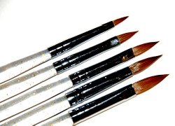 KADS 100% Kolinsky Sable acrylic brush 5pcs/SET size 2#/4#/6#/8#/10#.acrylic brush black kolinsky sable acrylic nail brush