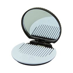 Malloom Cute Pocket Chocolate Cookie Shaped Design Makeup Mirror with Comb