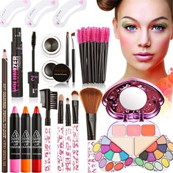 Niwota Professional Cosmetic Makeup Brush Set Kit with Lipstick Makeup Brush Set Eyebrow Eyeliner and more
