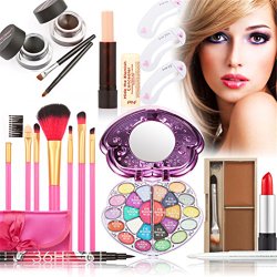 Niwota Professional Cosmetic Makeup Brush Set Kit with Powder Puff Lipstick Makeup Brush Set Concealer and more