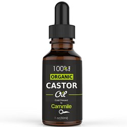 Organic Castor Oil – 100% Pure and Cold Pressed – For Hair, Eyelashes, Eyebrow, Skin and Face – Used for Growth and Strength Treatment – 30 Days Money Back Guarantee, 1oz(30ml)