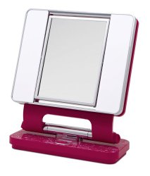 Ott-lite Natural Daylight Makeup Mirror, Pink/white/chrome (26 Watt)