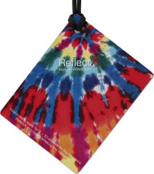 ReflectX by Mirror On A Rope Muli-Color Extreme Tie-Dye Shower Mirror NO FOG, NO SHADOWS. Great for every day use, traveling and head shavers.
