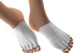 Toe Separator Socks, Gel Toe Separators 1 Pair Gel Lined Compression Toe Separating Socks
